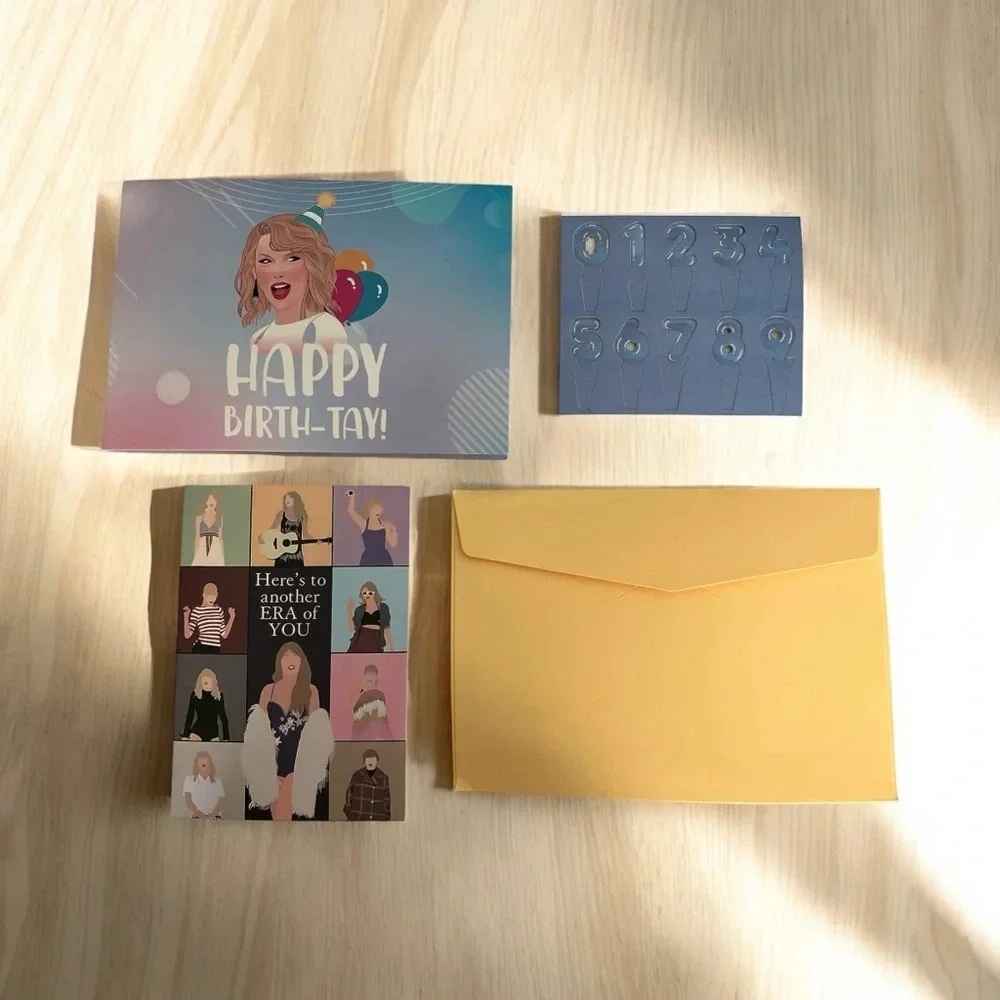 2-Taylor Swift Happy Birthday Card Swiftie Gift Eras Tour Pop Up 2 Card Set